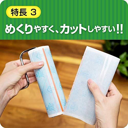 ニトムズ コロコロ 本体 L フロアクリン SC 30周 1巻入 ロング スパっと切れる 長さ調節可能(61cm~97cm) フローリング カー_画像6