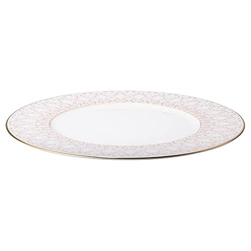 NARUMI(ナルミ) プレート 皿 オーロラ 27cm ピンク レース柄 かわいい おしゃれ ディナー 平皿 52251-5462_画像2