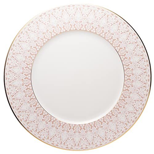 NARUMI(ナルミ) プレート 皿 オーロラ 27cm ピンク レース柄 かわいい おしゃれ ディナー 平皿 52251-5462_画像1