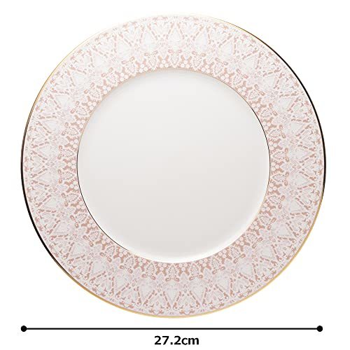 NARUMI(ナルミ) プレート 皿 オーロラ 27cm ピンク レース柄 かわいい おしゃれ ディナー 平皿 52251-5462_画像5