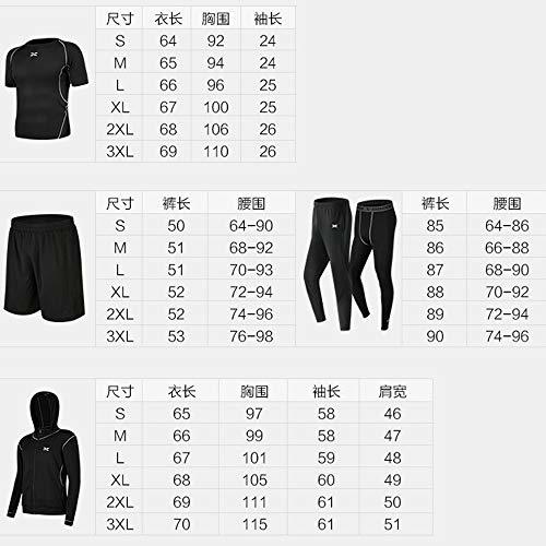SHEYA コンプレッションウェア セット スポーツウェア メンズ 長袖 半袖 冬 上下 セット 6カラー トレーニング_画像5