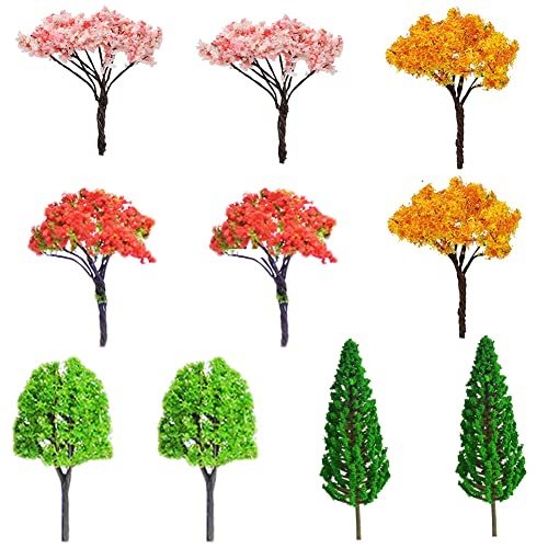 60本 森林 模型用樹木 3.5-5.5cm 5サイズミックス Nゲージ ジオラマ 鉄道 建築 模型 用 樹木 風景 (10本 & 6-6.5cm)_画像1