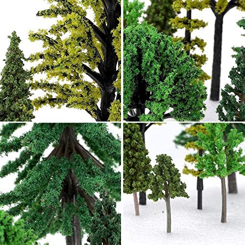 60本 森林 模型用樹木 3.5-5.5cm 5サイズミックス Nゲージ ジオラマ 鉄道 建築 模型 用 樹木 風景 (10本 & 6-6.5cm)_画像4