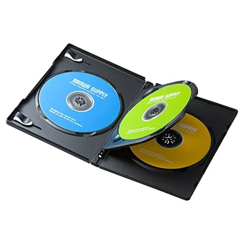 サンワサプライ DVDトールケース(3枚収納・10枚セット・ブラック) DVD-TN3-10BKN_画像1