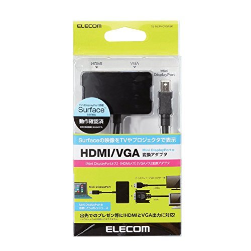 ELECOM 映像出力ケーブル surface対応 mini Display Portオス-HDMIメス&VGAメス変換_画像3