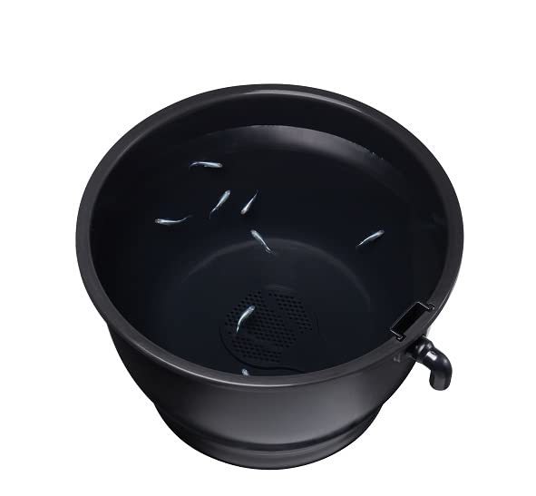 Tetra テトラ じょうろでキレイメダカ鉢 丸30 黒 水を入れ替えることができる 睡蓮鉢 金魚鉢 割れにくい 頑丈 樹脂製 軽量 水換え不要_画像3