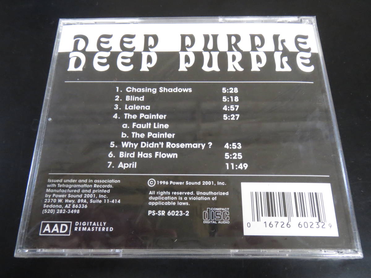 未開封新品！Deep Purple - Deep Purple 輸入盤CD（アメリカ PS-SR 6023-2, 1996）