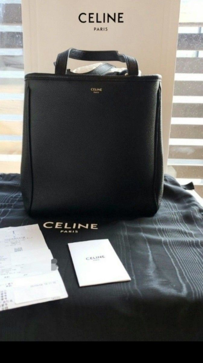 CELINE セリーヌ スモールフォールドカバ ブラック 3way ショルダーバッグ ハンドバッグ 斜め掛け ブラック