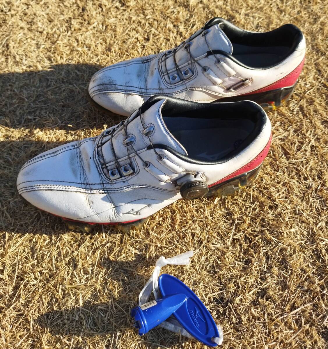 MIZUNO/51GQ180062/ランバードミズノゴルフシューズ25センチジェネム紐なしシューズボアBOA中古専用のレンチ付き_画像1