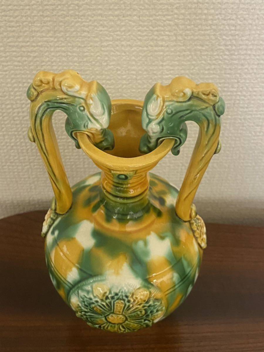 Yahoo!オークション - 中国美術三彩龍耳壺茶道具 唐物 Yahoo!オークション - 中国美術三彩龍耳壺茶道具 唐物