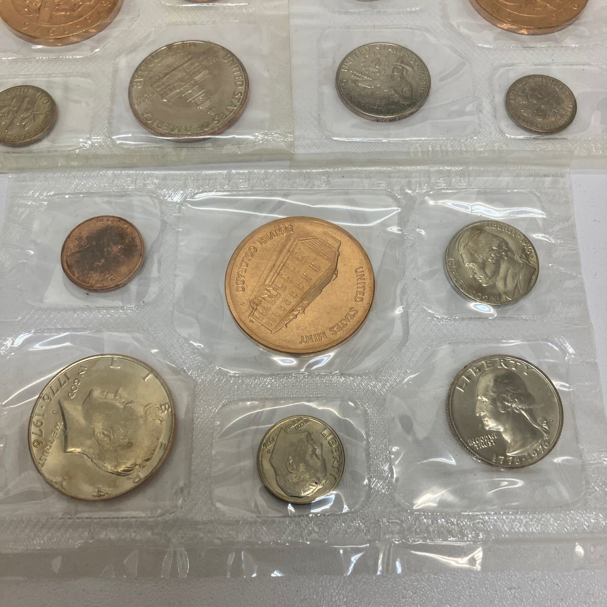 【E/D11602】海外コイン アメリカコイン ミントセット BUREAU OF THE MINT 1976/1970 おまとめ9点セット_画像2