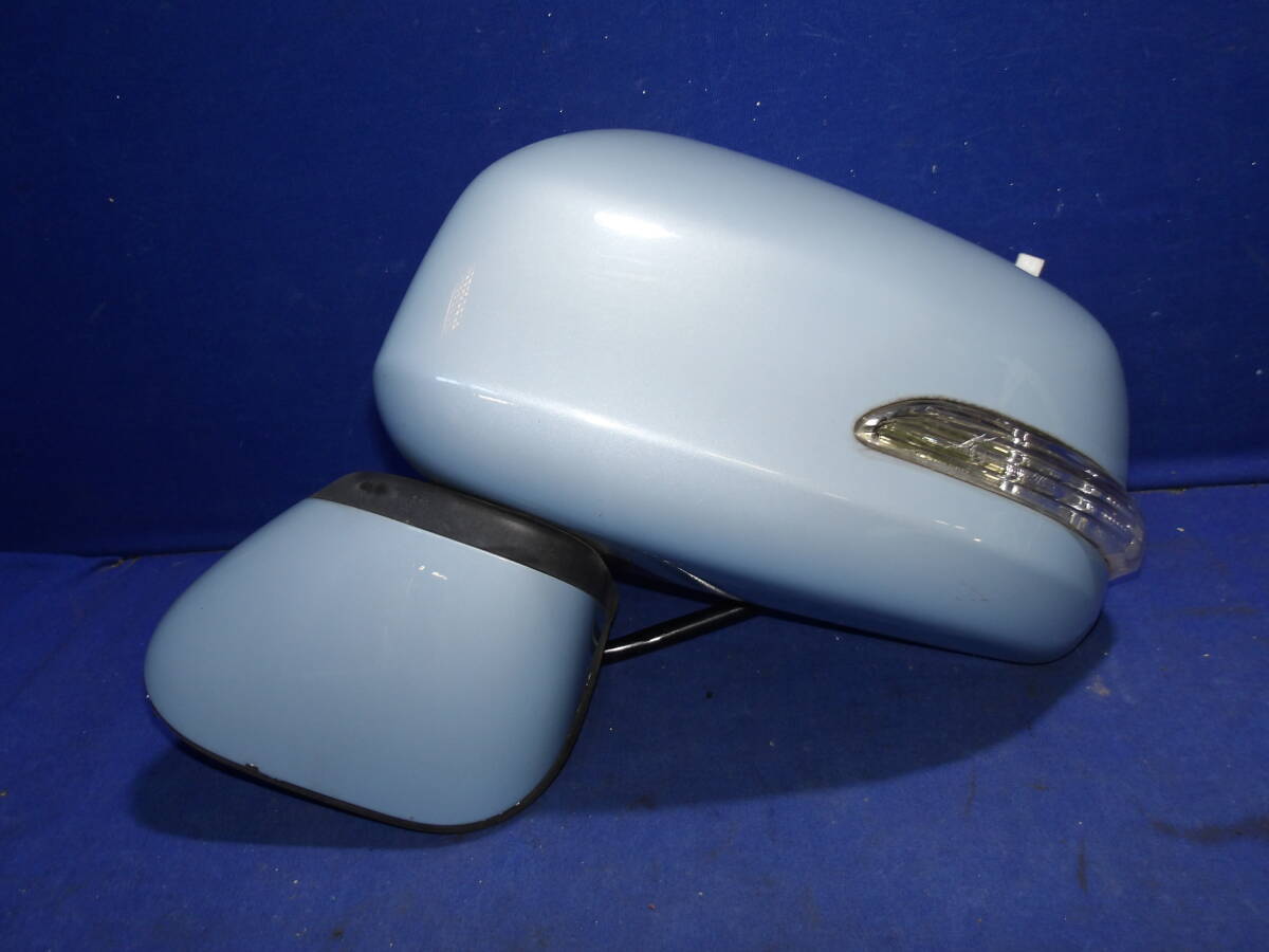 [C] Daihatsu Move Conte L575S/L585S original left door mirror electric storage Turn attaching 7P light blue /B69