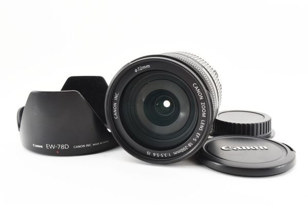 【美品】 Canon キヤノン EF-S 18-200mm F3.5-5.6 IS レンズ デジタル一眼カメラ #416