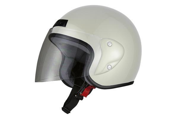 ヘルメット ジェット ホワイト SG規格 PSCマーク取得 ワンタッチホルダー バイクパーツセンター_画像1