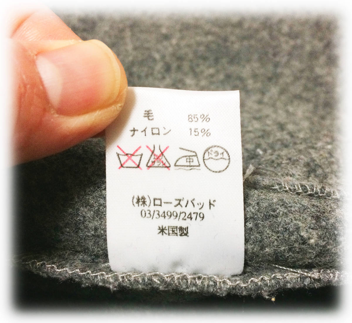 JOHNSONWOOLEN MILLS × SLAPSHOT Wネーム ジョンソンウーレンミルズ メルトンジャケット ローズバット クレイジー Made in USA 美品 激安_画像10