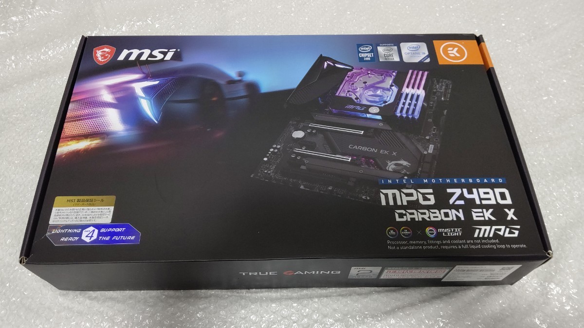 美品 MSI MPG Z490 CARBON EK X 最新BIOS更新済み マザーボード ATX 水冷PCの画像1