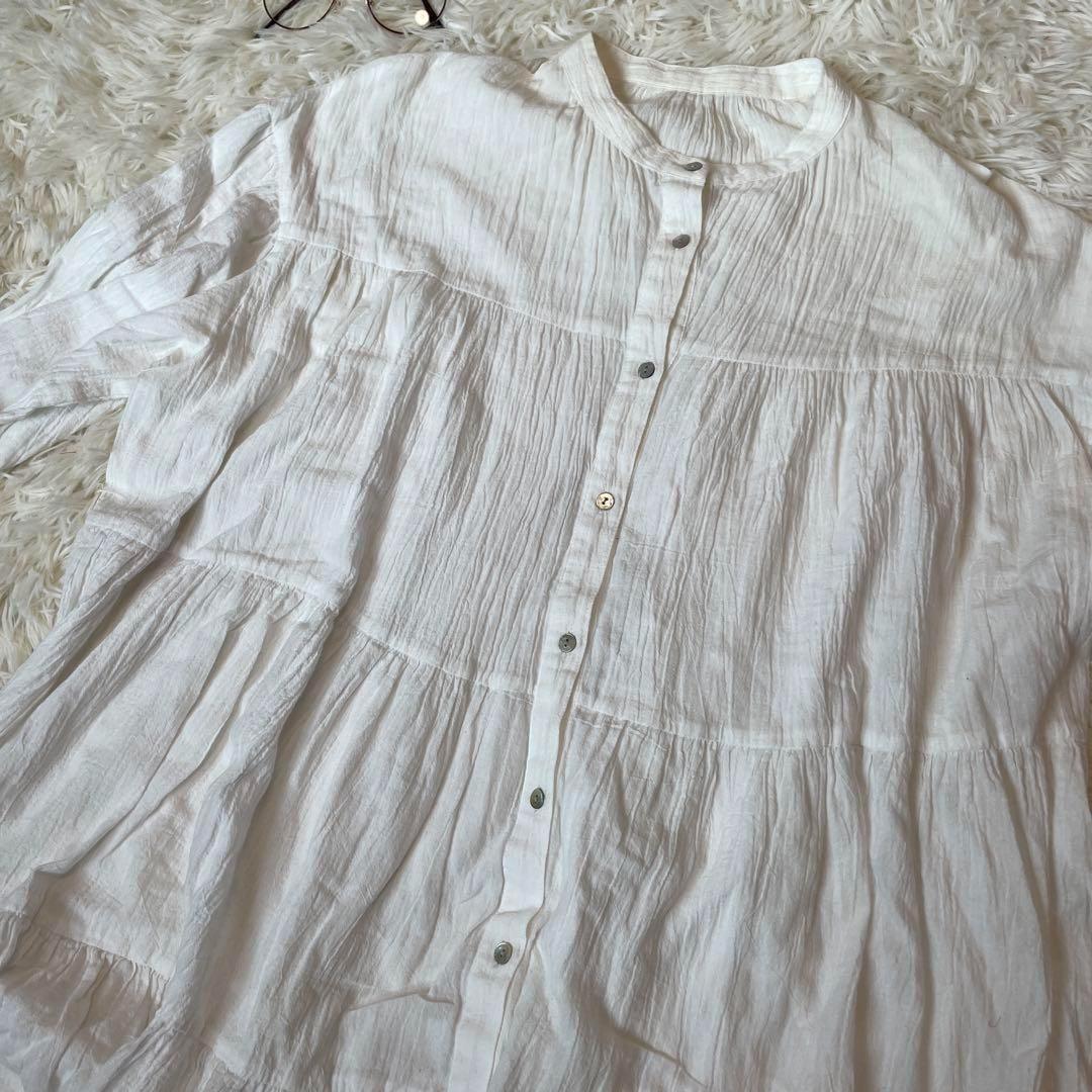 MARK STYLER blouse lady's tops white old clothes 