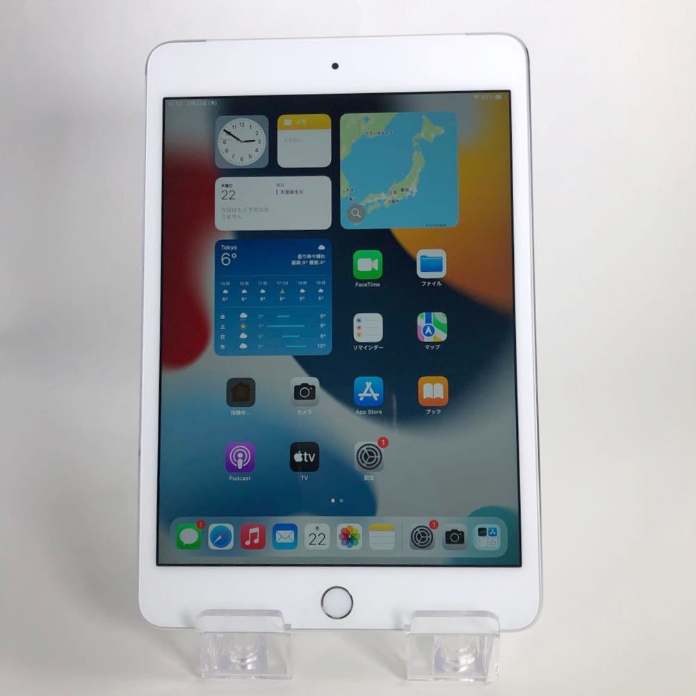 【1698】☆Bランク☆Apple☆iPad mini4　Wi-Fi+cellular 16GB☆シルバー☆利用制限○☆SIMフリー☆_画像1