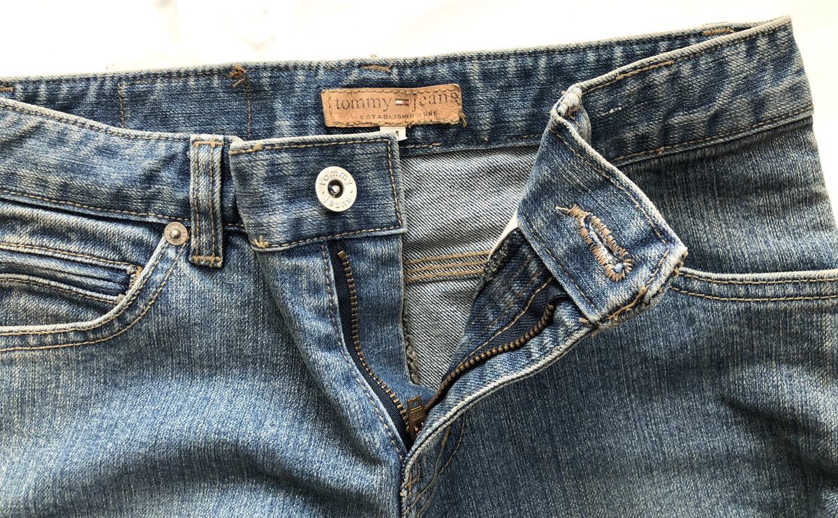 tommy jeans トミージーンズ ラメ加工ジーンズ デニムパンツ M 未使用 ブーツカットの画像5