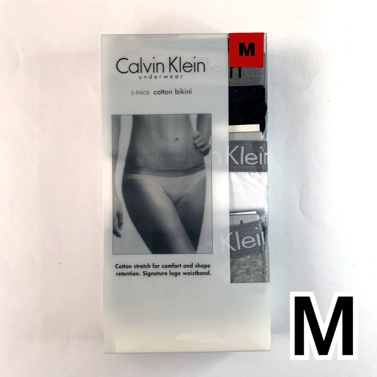 Calvin Klein アンダーウェア コットンビキニ Mサイズ 3枚セット レディース 送料無料 最短発送 下着 女性下着 ショーツ パンツ パンティー_画像1