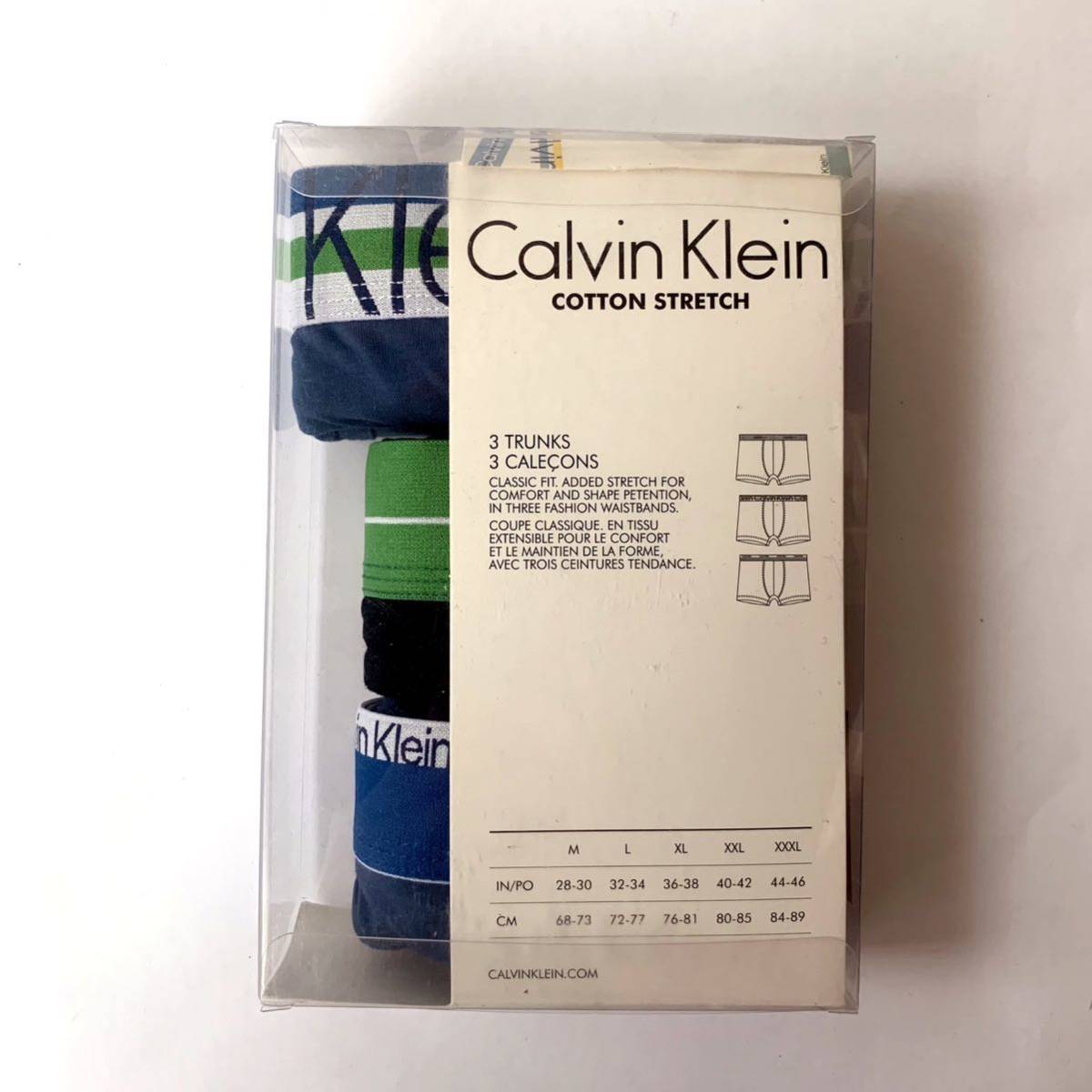 Calvin Klein ボクサーパンツ コットンストレッチ Lサイズ 3枚セット ブルー ブラック ブルー 送料無料 最短発送 カルバンクライン_画像2
