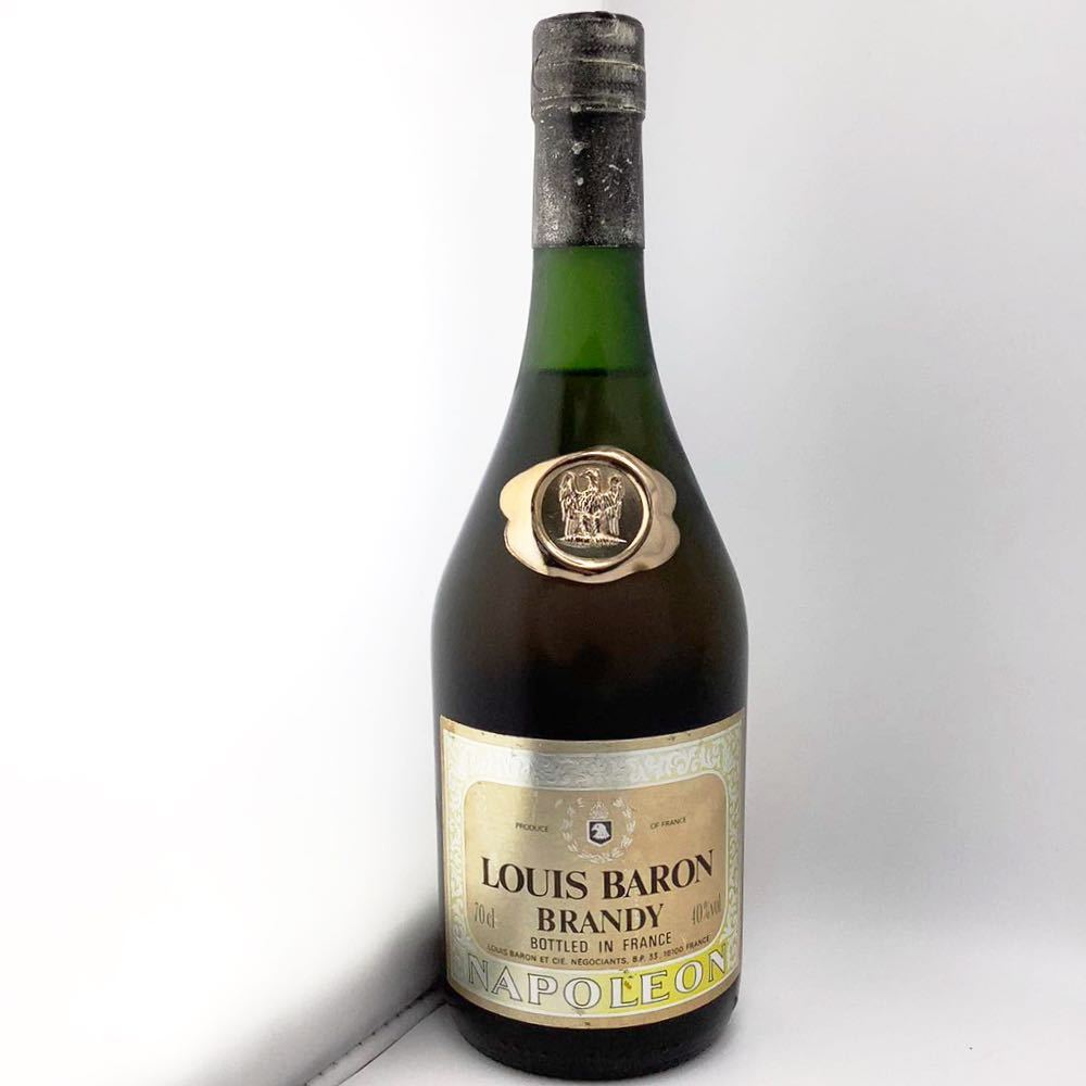 ★未開栓★ LOUIS BARON BRANDY NAPOLEON BOTTLED IN FRANCE ルイバロン ブランデー ナポレオン 70ml 40% 古酒 【S90302-429】_画像1