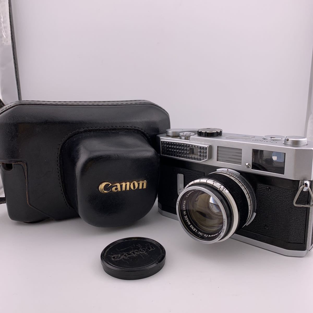Canon キャノン 7 レンジファインダー フィルムカメラ ボディ CANON LENS 50mm 1:1.8 NO.316612 レンズ　ケース付 【S80552-417】_画像1