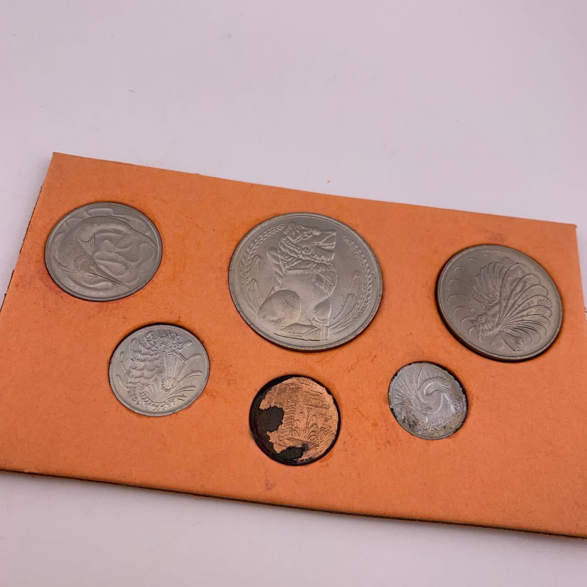 シンガポール 硬貨 1981年 SINGAPORE コイン セット　1ドル 50 20 10 5 1セント　コイン帳　【S80561-418】_画像3