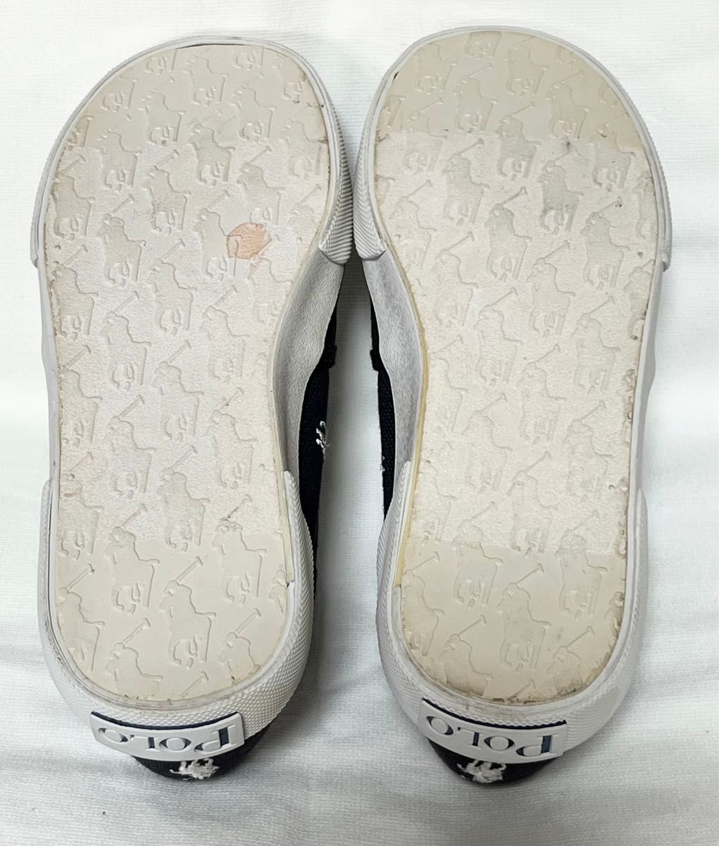 ラルフローレンポロ　18㎝シューズ靴　スリッポン　ポニー刺繍