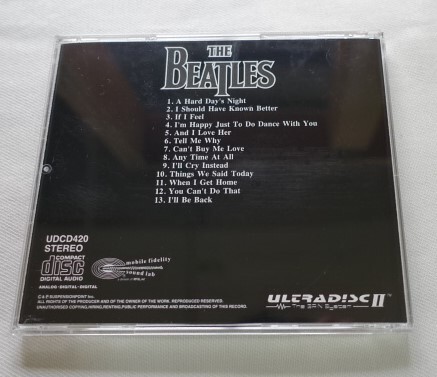 CD-＊L25■The Beatles A Hard Day's Night MFSL盤　UDCD420 Ultradisc ビートルズ　ハードデイズナイト■_画像3