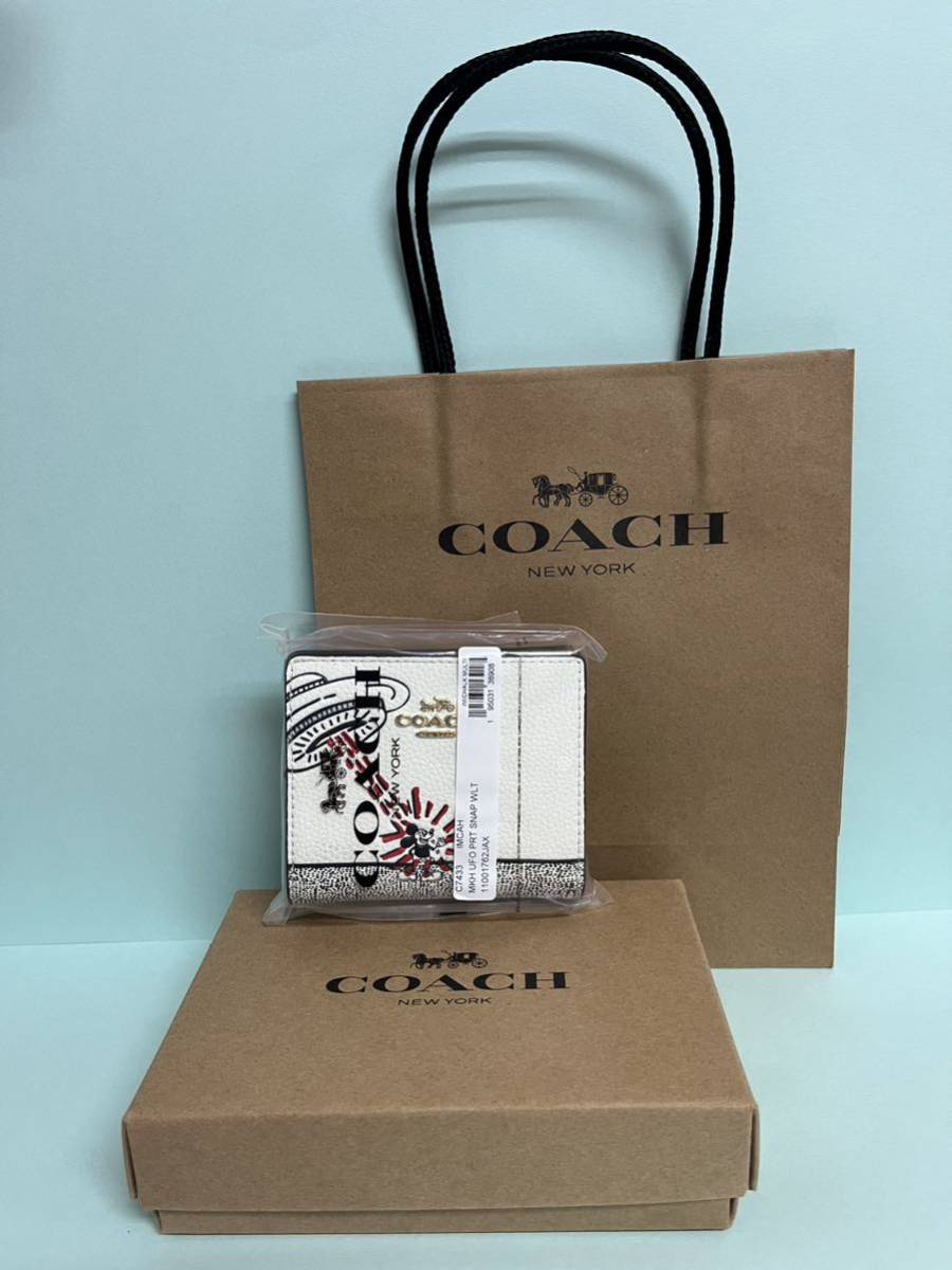 【新品-未使用】COACH コーチ ミッキー Mickey 二つ折り財布 C7433_画像1