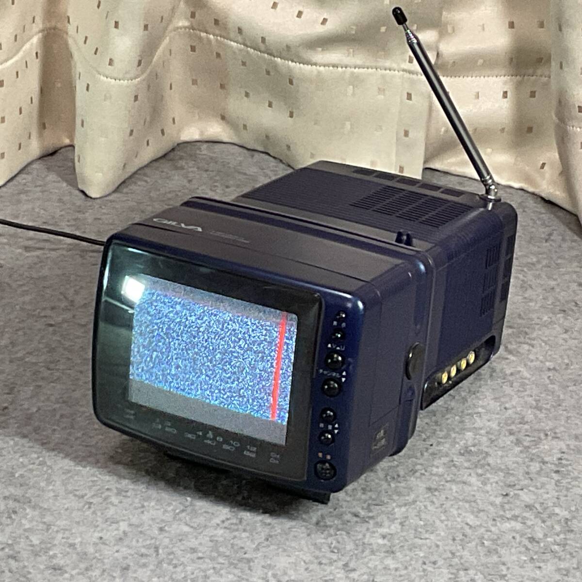 TTJ298 GILVA テクノエース ポータブルカラーテレビ C6-GL3 '93年製 砂嵐画面_画像1