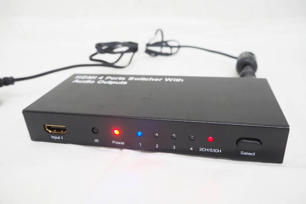 サンワダイレクト★HDMIセレクター HDMI切替器 4入力×1出力・光 400-SW015 (HDMI 4Ports Switcher With Audio Outputs)の画像2