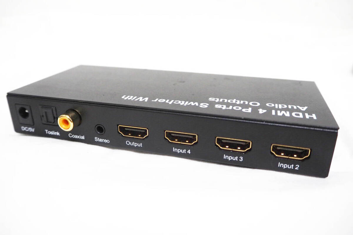 サンワダイレクト★HDMIセレクター HDMI切替器 4入力×1出力・光 400-SW015 (HDMI 4Ports Switcher With Audio Outputs)の画像4