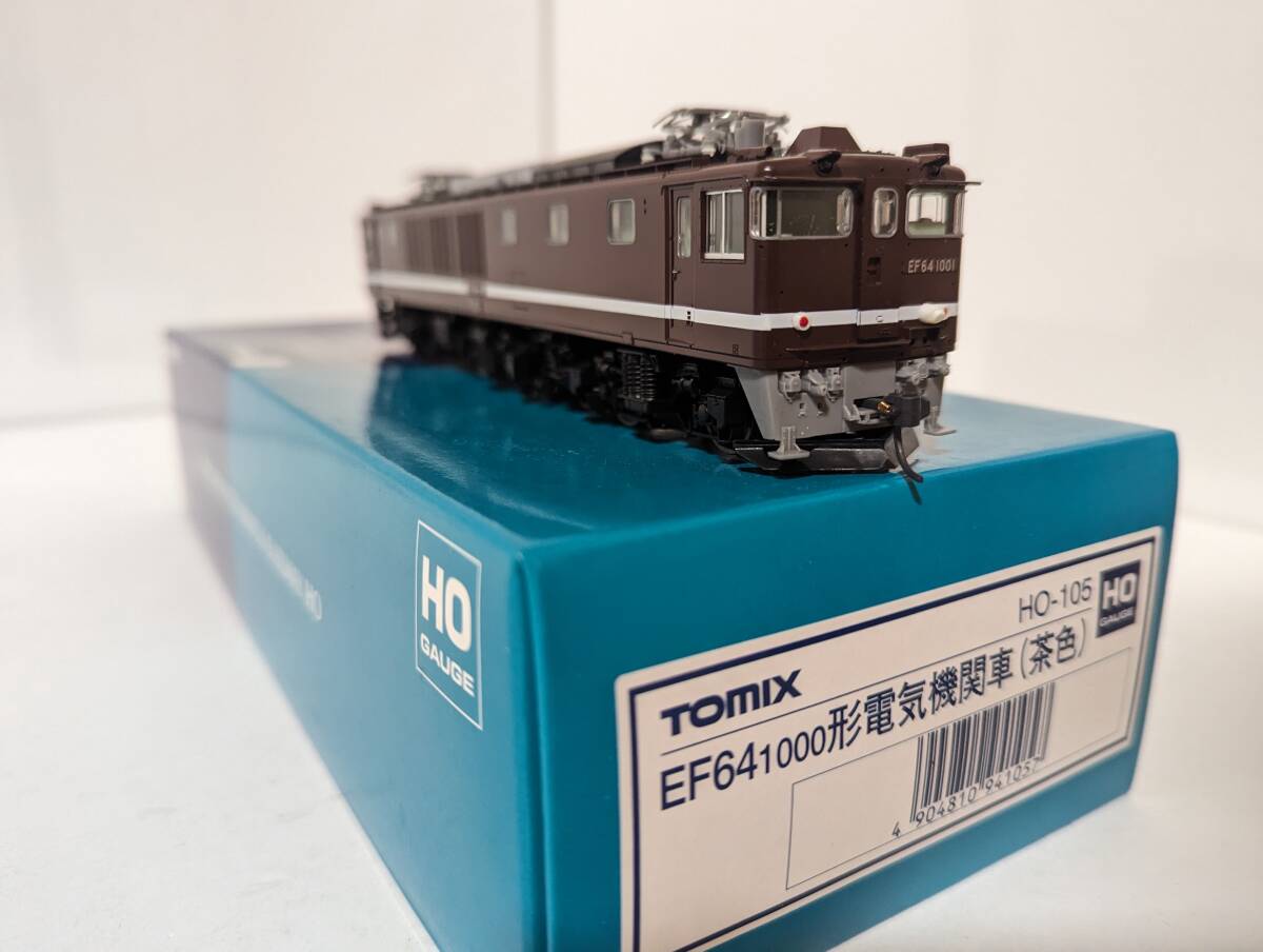 未使用？ 動作確認済み 0219A3 HO-105 JR EF64 1000 形 電気機関車 茶色 HOゲージ 鉄道模型 TOMIX トミックス　トミーテック_画像1