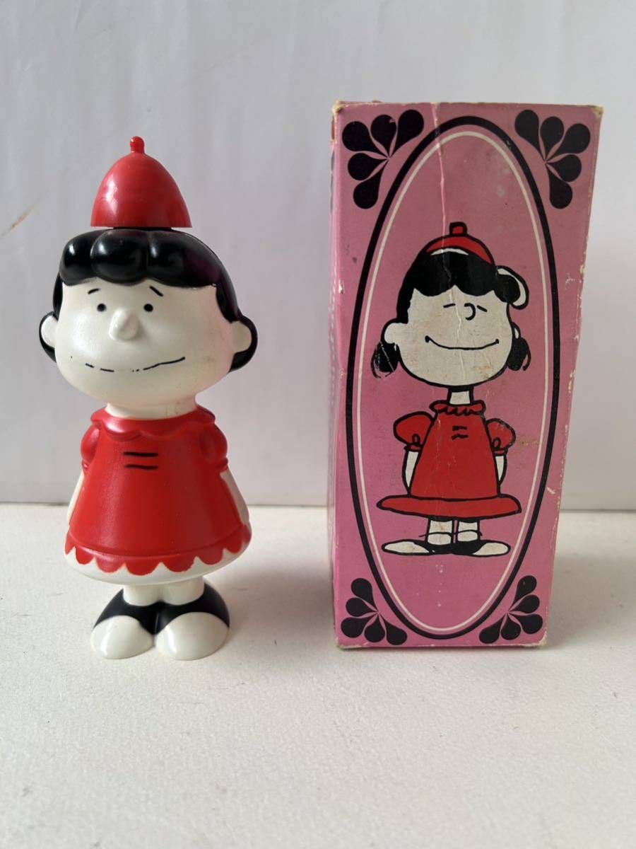 70\'s Lucy AVON бутылка с ящиком Snoopy Peanuts LUCY осмотр SNOOPY.charliebrown.AVON. PEANUTS, Vintage Snoopy 