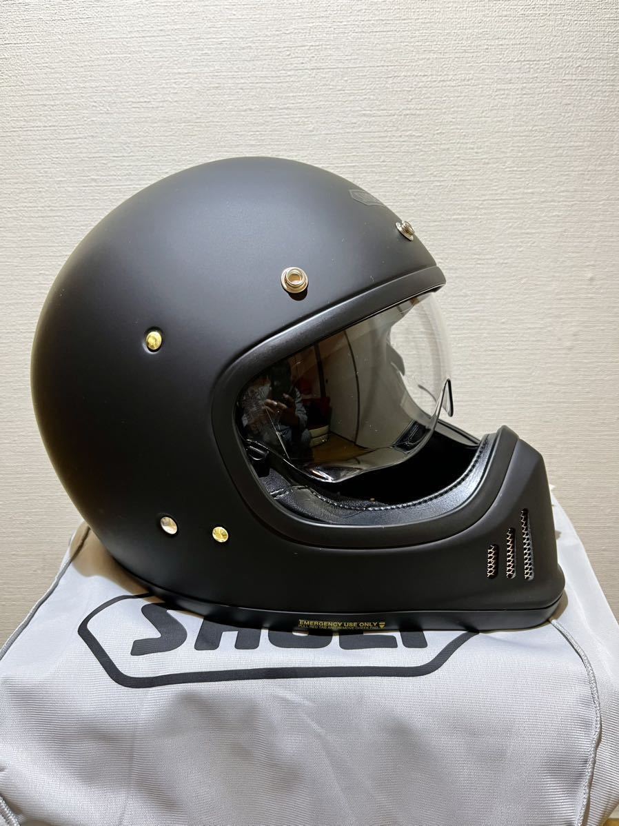 まさかの1円売切！ SHOEI EX-ZERO 未使用品 人気のマットブラック フルフェイスヘルメット ハーレー トライアンフ SR Arai Simpson OGK AGV_インナーバイザーも綺麗です。