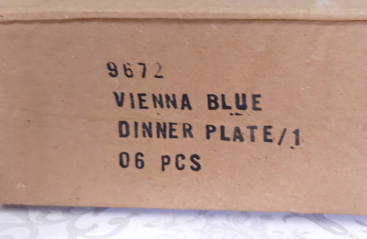 【未使用保管品】ASHFORD FINE PORCELAIN　アッシュフォード 皿 6枚セット　箱入り　9672 VIENNA BLUE　ビエンナブルー_画像8