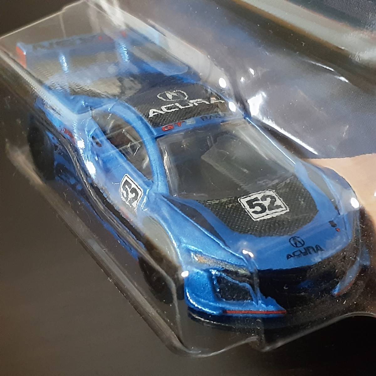 ホットウィール HONDA NSX ACURA GT3 青 メタリック カラー ホンダ NSXミニカー GT カー 仕様 WORKS RealRiders HOT WheeL_画像4