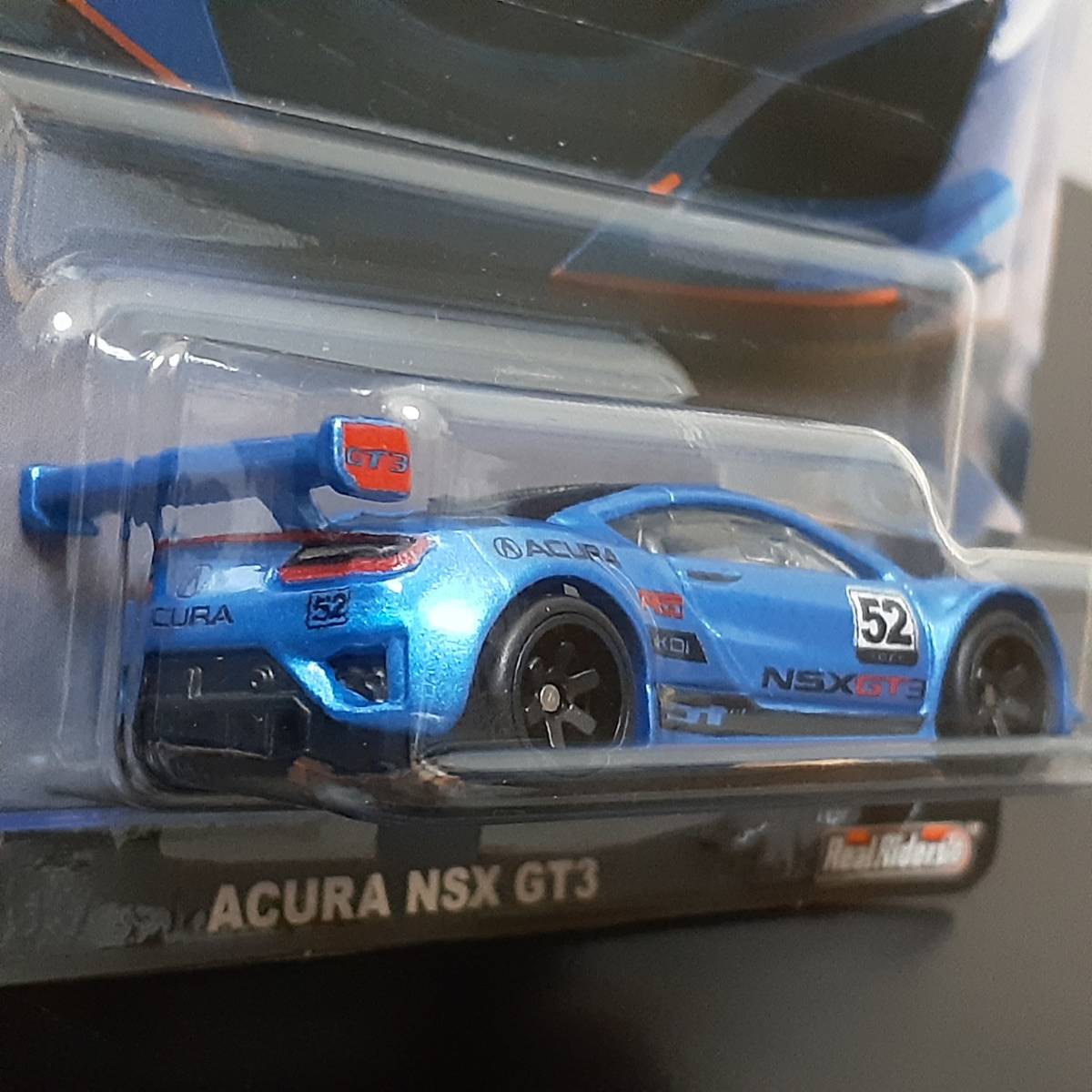 ホットウィール HONDA NSX ACURA GT3 青 メタリック カラー ホンダ NSXミニカー GT カー 仕様 WORKS RealRiders HOT WheeL_画像5