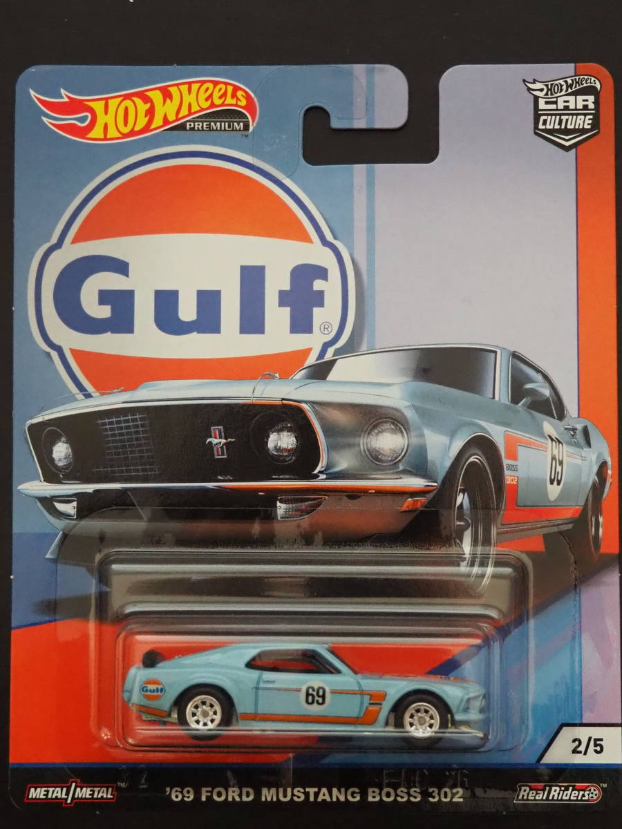 ホットウィール　‘69 FORD MUSTANG BOSS 302 Gulf　フォード ム スタング ボス ガルフ ロールバー 入り CAR CULTURE HOT WHeeLs _画像1