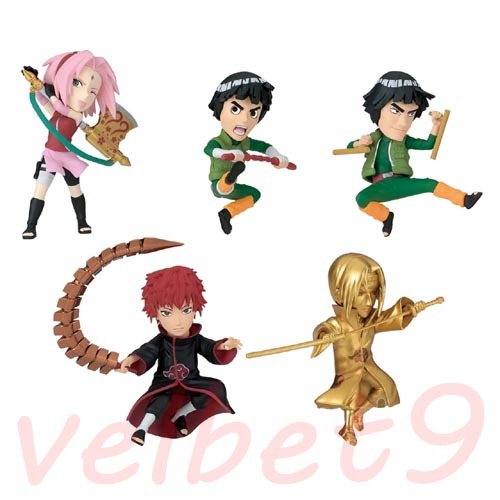 NARUTO ナルト NARUTOP99 ワールドコレクタブルフィギュアvol.4 全5種セット／バンプレスト サクラ,リー,ガイ,サソリ&イタチ WCF ワーコレ _各種1体ずつ、計5体のフルセットでご提供