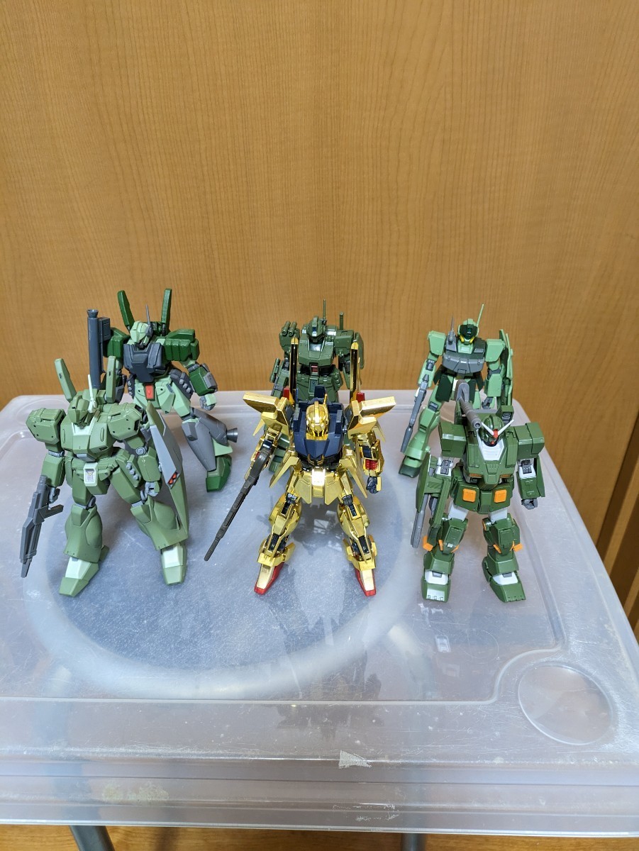 HG ジャンクセット　ジェガン　ジムスパルタン　ジムスナイパーK9 フルアーマーガンダム　デルタガンダム_画像1