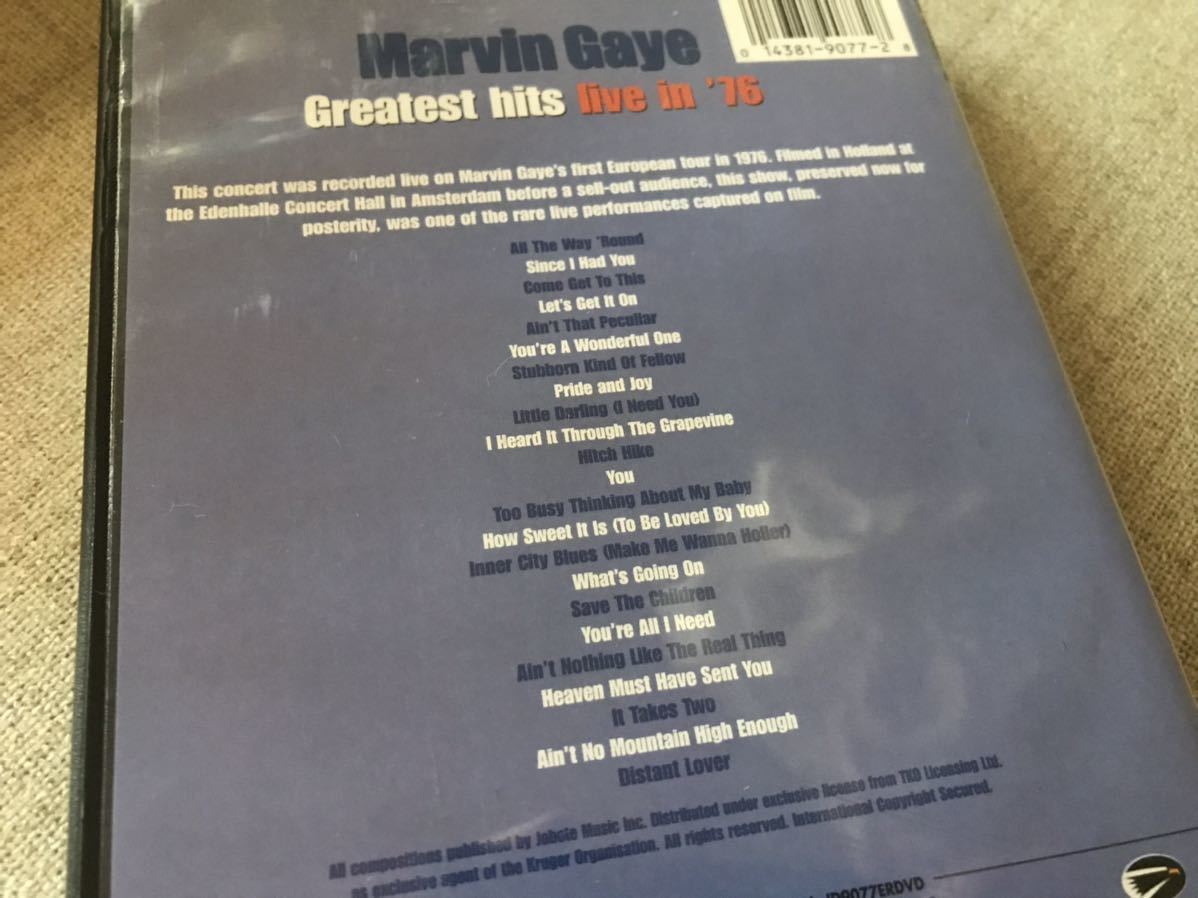 ◆ Marvin Gaye マービンゲイ Greatest Hits Live in 76 DVD_画像4
