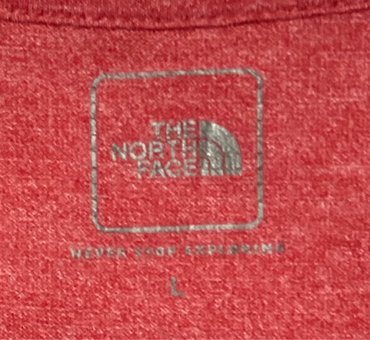 THE NORTH FACE Tシャツ レディースL size コーラルピンク 状態良好 