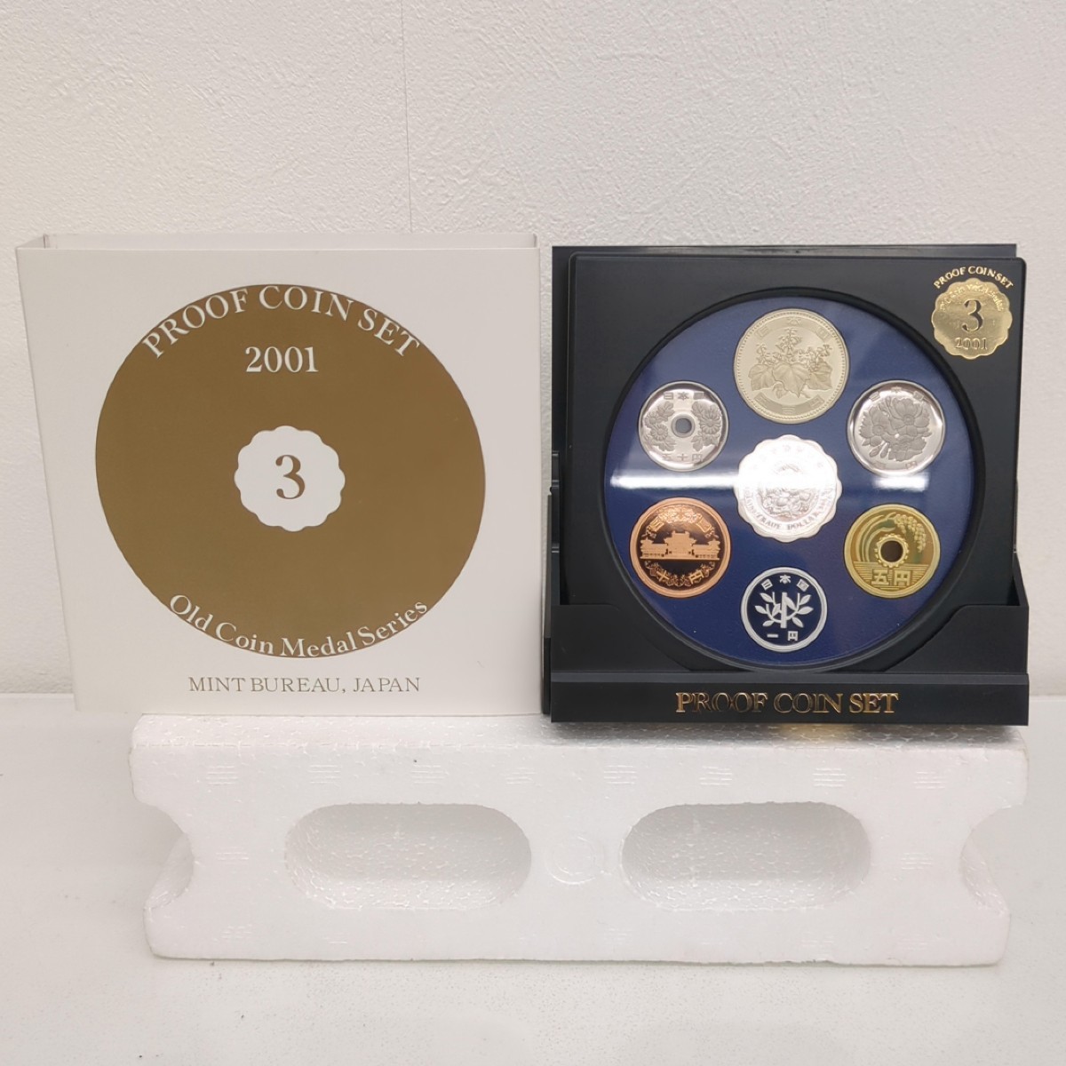 オールドコイン メダルシリーズ プルーフ貨幣セット PROOF COIN SET Old Coin Medal Series 2001 平成13年 純銀メダル入り 大蔵省 造幣局_画像1