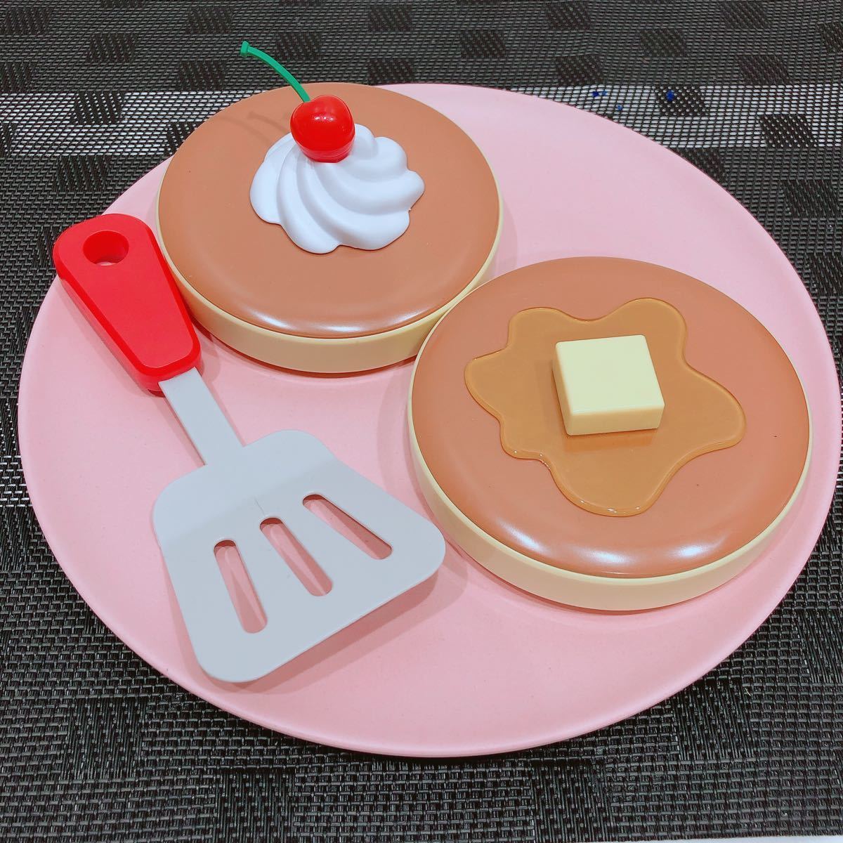  pancake set toy hot cake miniature geo llama Showa Retro Shokugan .. sample hotplate mother garden kitchen 