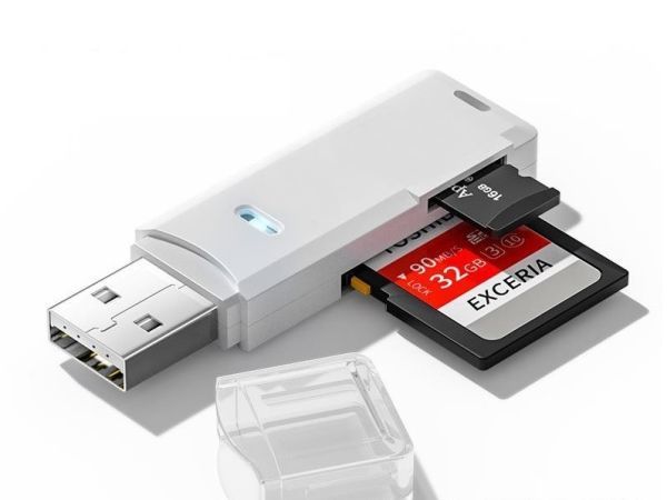 新品未開封 microSDカードリーダ マイクロSD ライター USB2.0 軽量 小型 フラッシュアダプター SD/SDHC/SDXC/microSD/microSDHC/microSDXC_画像1