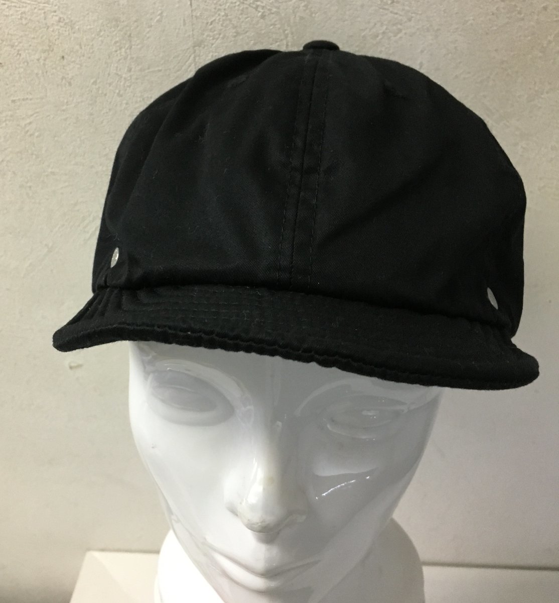 ◆DECHO デコー VENTILE ベンタイル キャップ CAP レザー ストライプ キャップ 黒 美_画像2