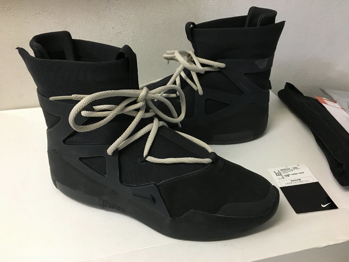 ◆国内正規 NIKE AIR FEAR OF GOD 1 ナイキ エア フィア オブ ゴッド FOG TRIPLE BLACK スニーカー US10 28cm 箱タグ他完備 AR4237-005_画像4